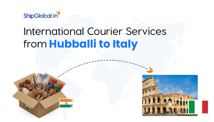 Best International Courier Service from Hubballi to Italy